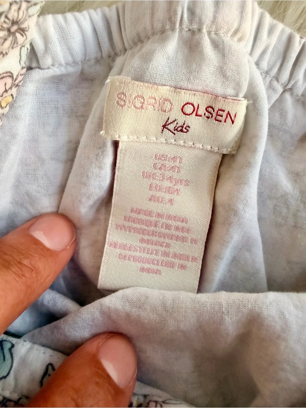 Sigrid Olsen Kids Light Floral Dress Size 4T